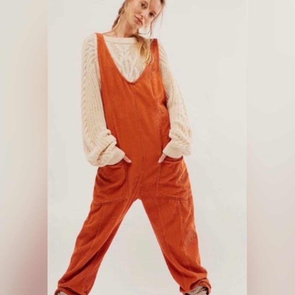 Free People Rust Jumpsuit